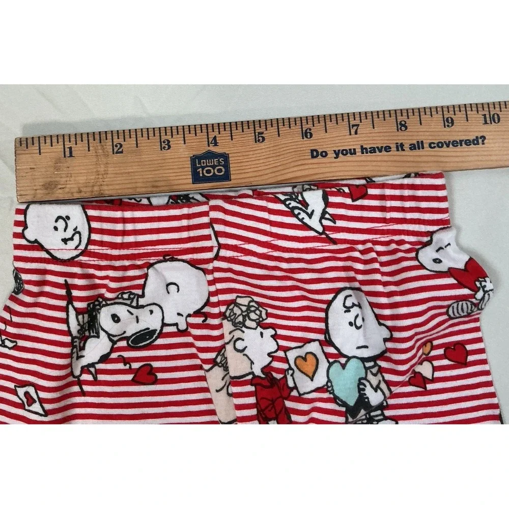 Peanuts Snoopy Woodstock Valentines Pajamas Set 5T Red White